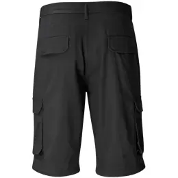 Mens Cargo Zip Off Pants Black Short Back